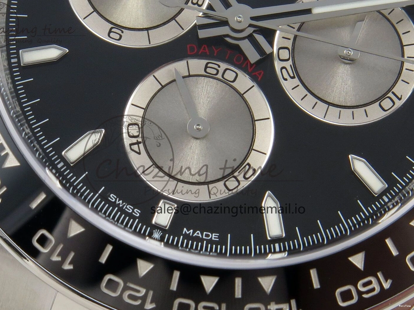 MiroTime 0122 Daytona 126519 VSF 1:1 Best Edition Black Silver Lume Dial on Oysterflex Strap VS4131 V2 (Weighted) DailyWear 324